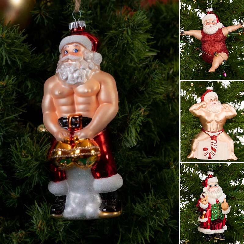 Funny sculptural Christmas ornaments