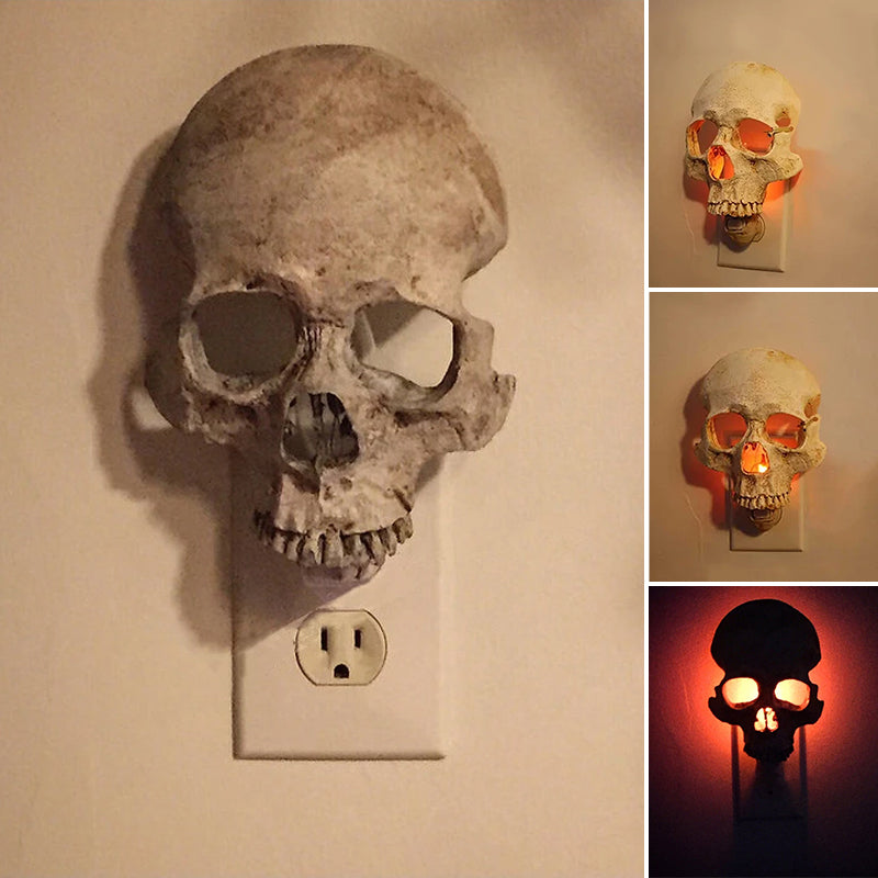 Hyper-realistic Human Skull Night Light