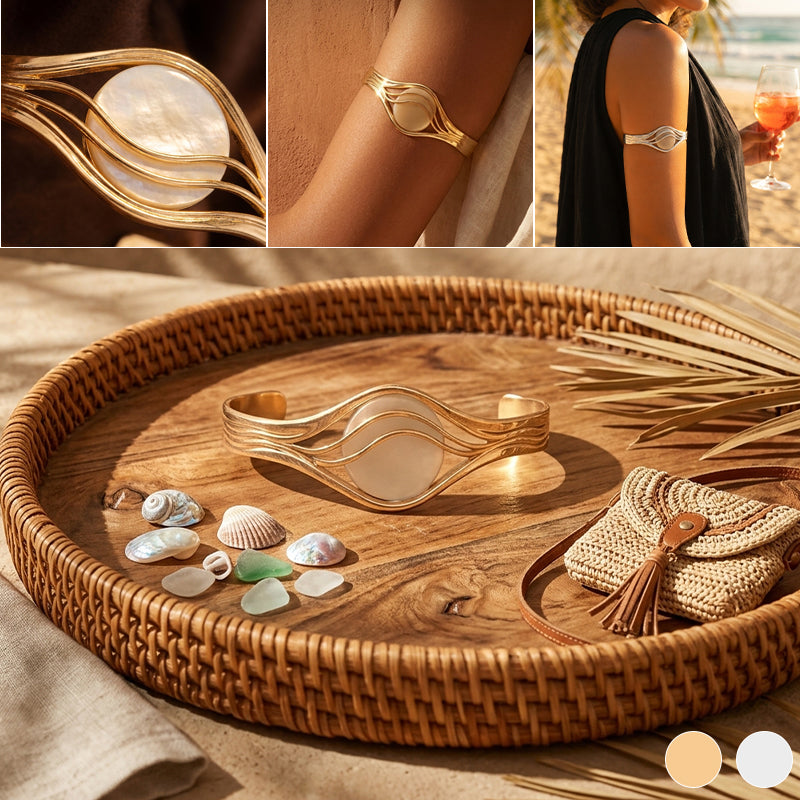 Golden Hollow Elegance Armband