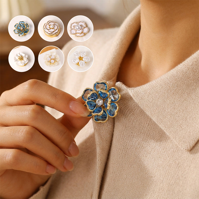 Camellia Flower Button