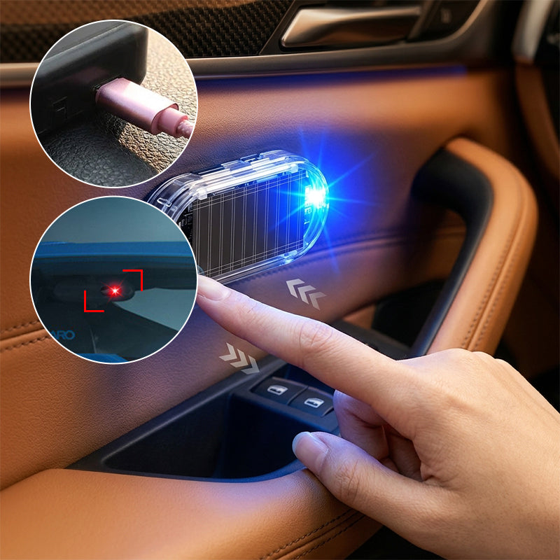 Solar Car Anti-Theft LED Warning Light