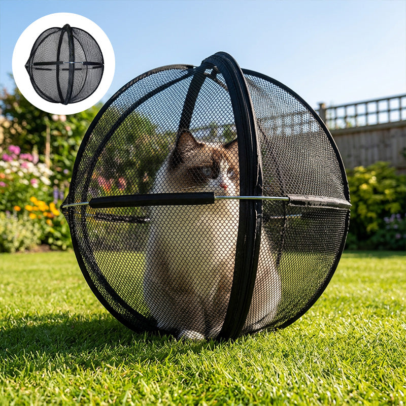 Rolling Outdoor Cat Ball Enclosure