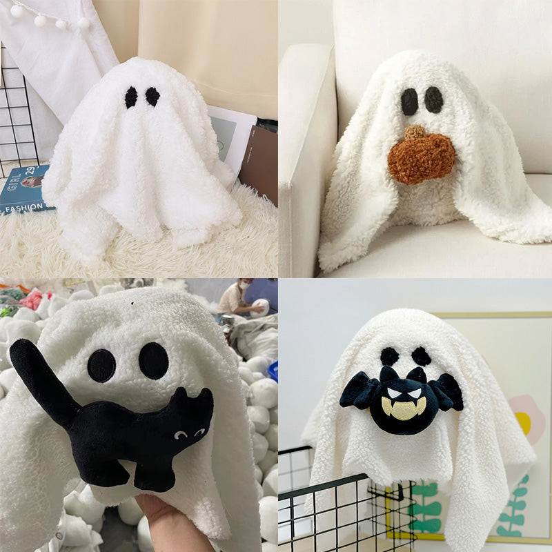 👻Ghost with Pumpkin🎃 Pillow Halloween