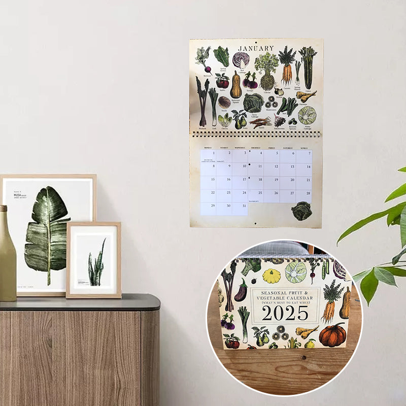 🍎 2025 Fruit & Vegetable Wall Calendar🌽