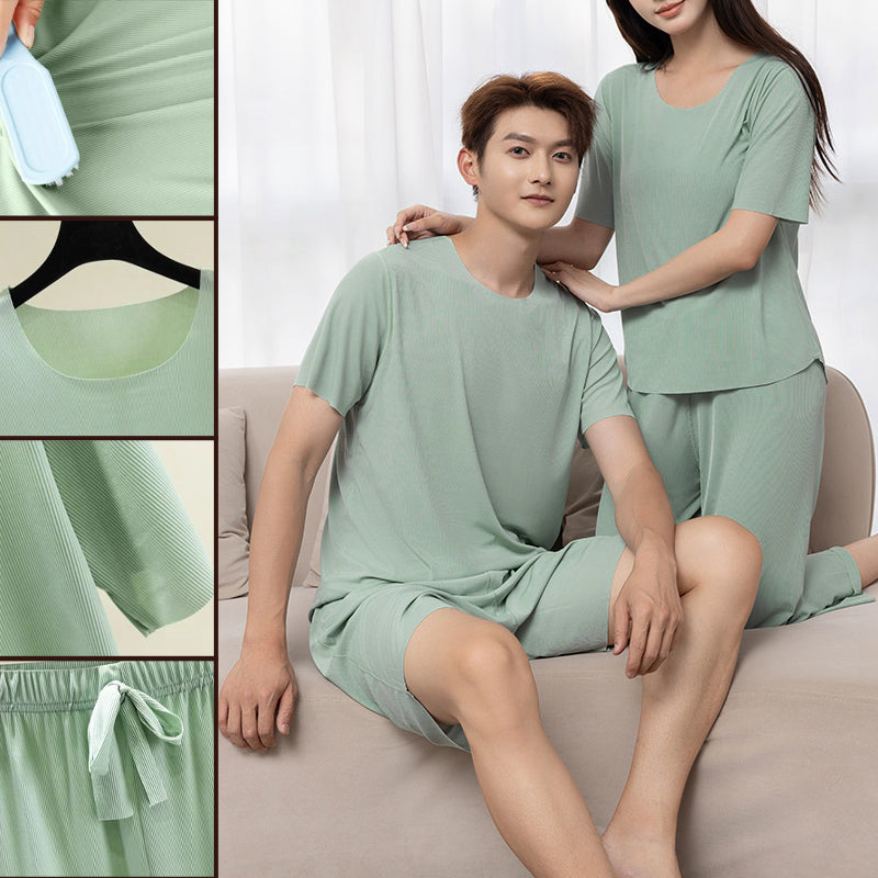Soft Comfortable Ice Silk Short Sleeve