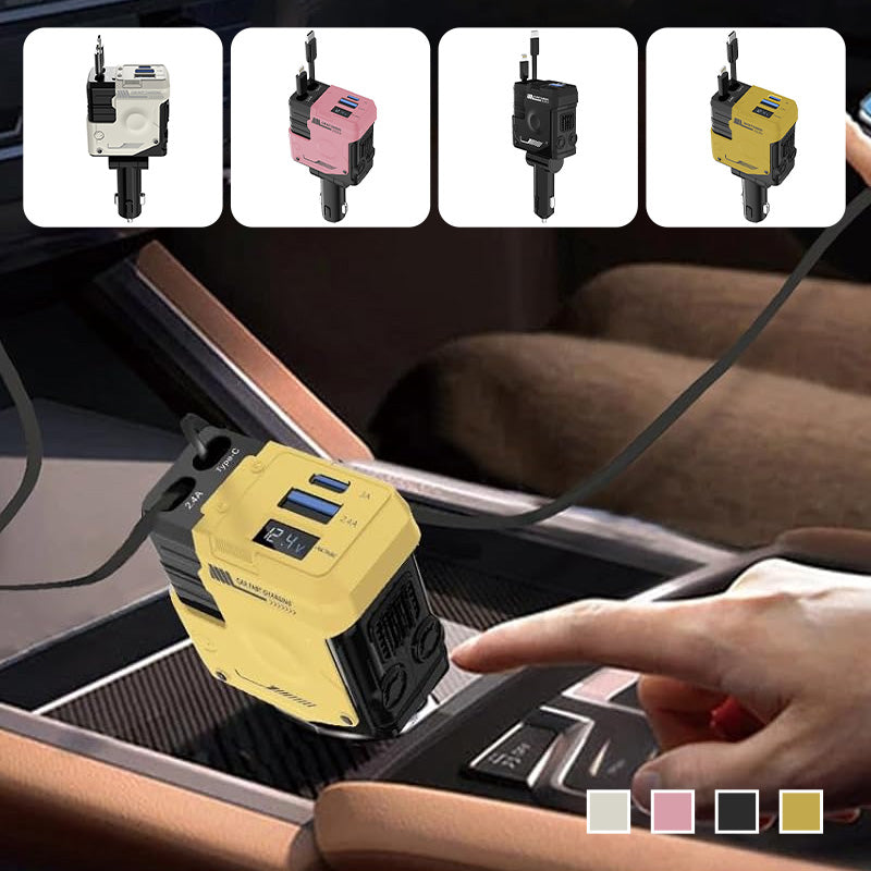 Retractable car fast charging charger
