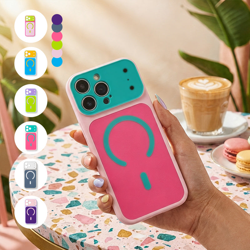 Dopamine Color Block Magnetic Phone Case