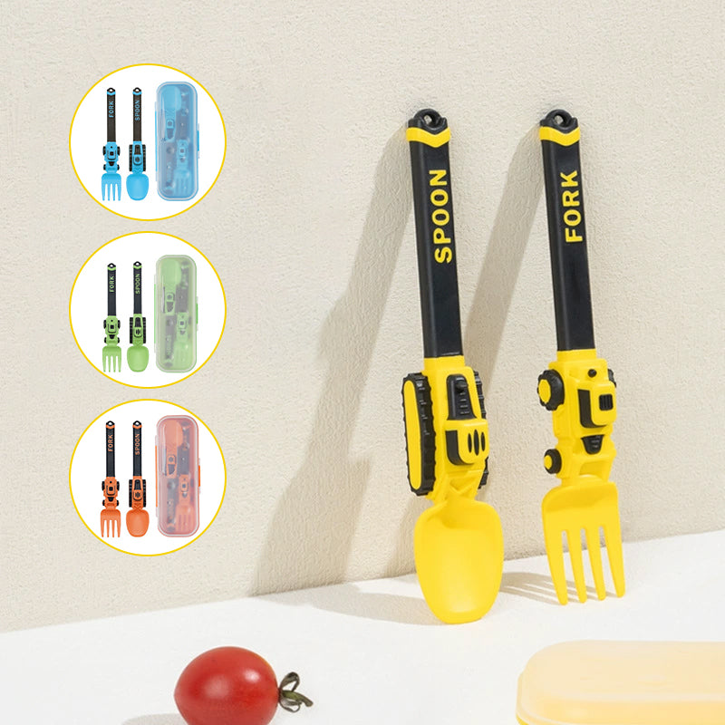Kids’ Construction Vehicle Utensil Set