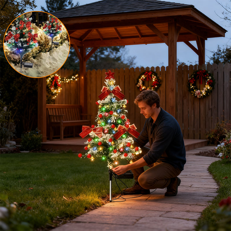Bowknot Christmas Tree Ground Stake Light
