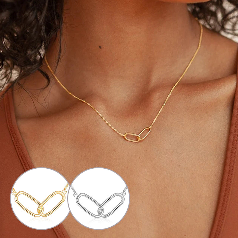 Minimalist Double Ring Necklace