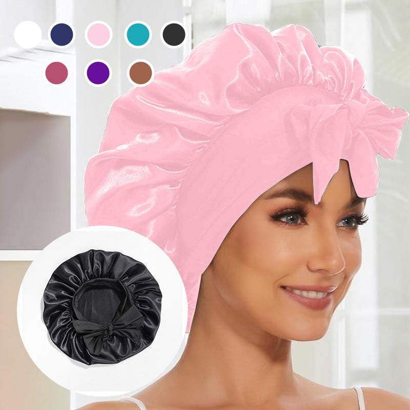 Bow Stretch Wide Brim Floppy Sleeping Hat