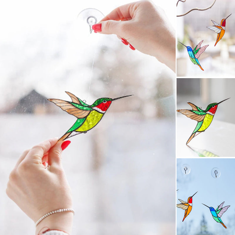 Hummingbird Suncatcher Window