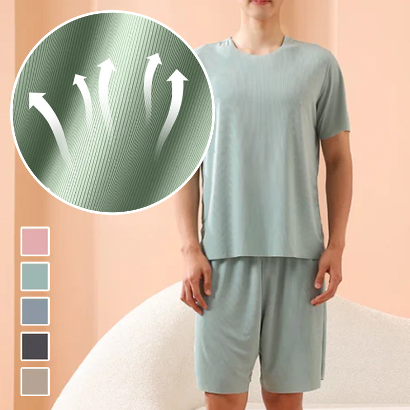Soft Comfortable Ice Silk Short Sleeve