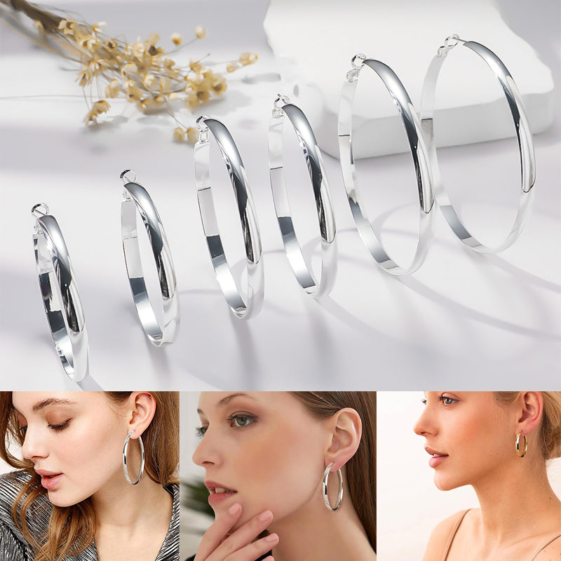 Wide Hoop Earrings