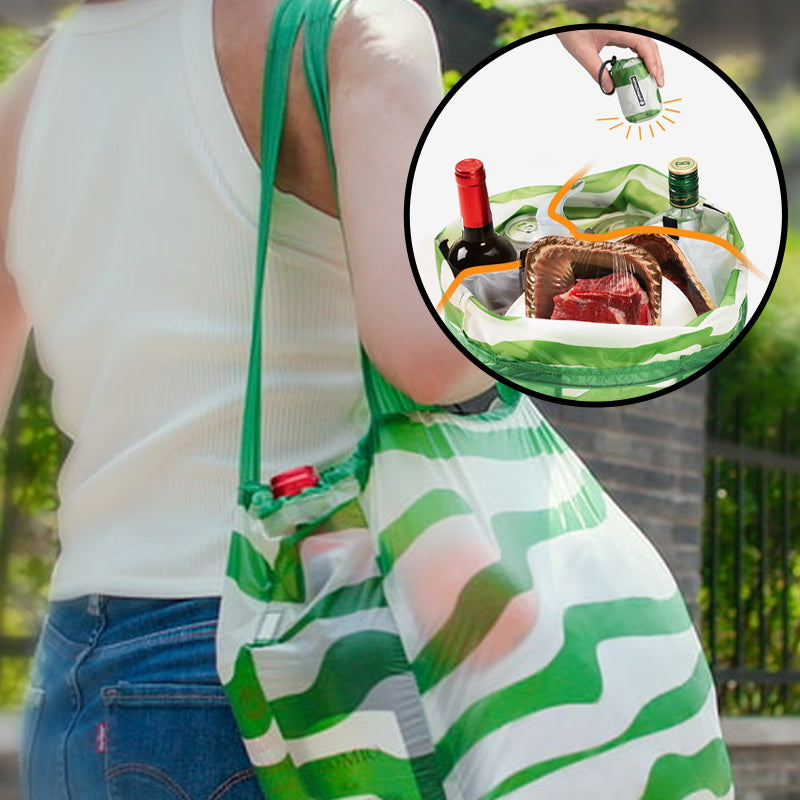 Foldable shoulder shopping bag