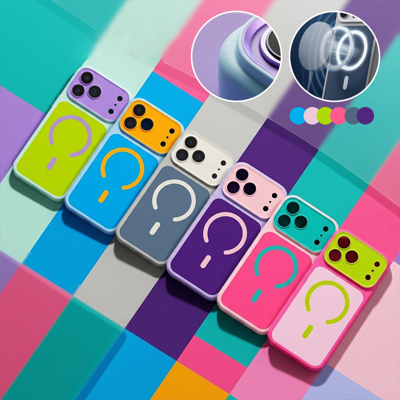 Dopamine Color Block Magnetic Phone Case