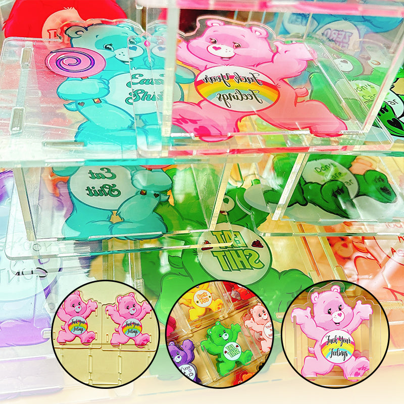 Dirty Words Rainbow Bear Acrylic Pen Holder