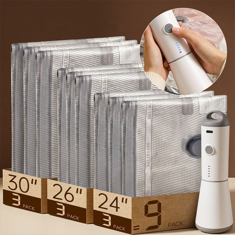 Travel Vacuum Bags with Portable Electric Pump