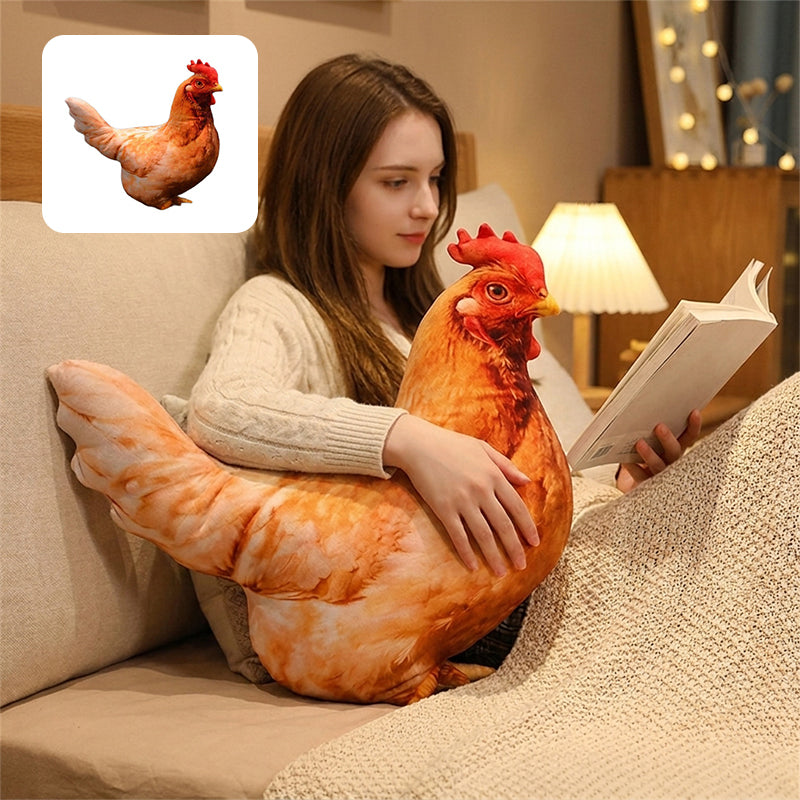 Chicken-Shaped Plush Pillow