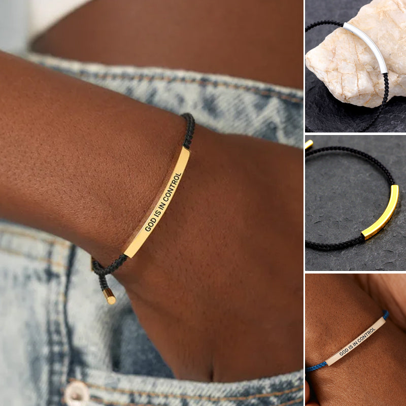 God Is In Control Tube Bracelet