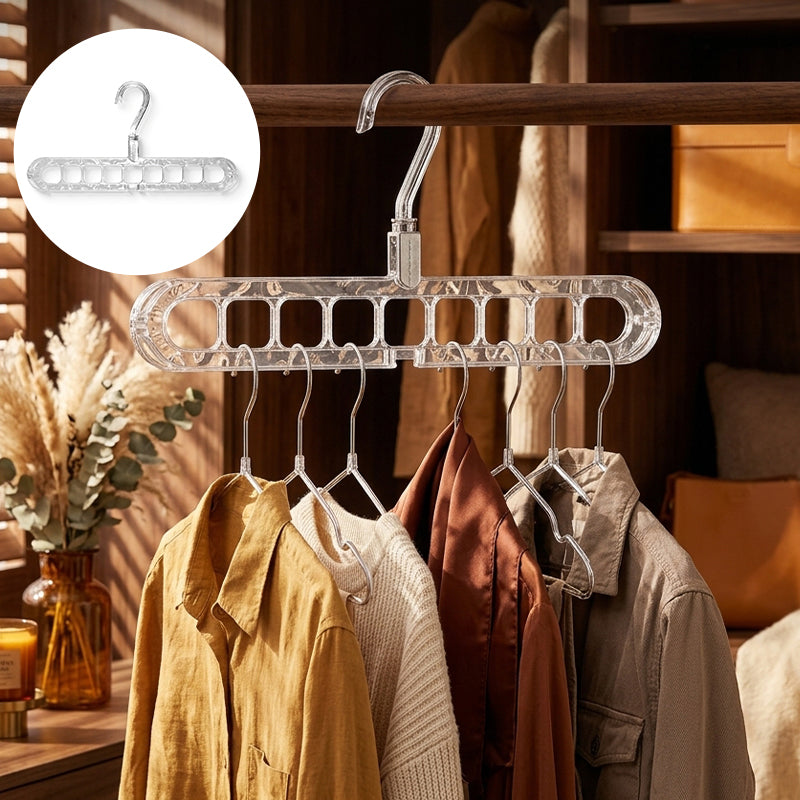 9-Hole Multi-Functional Clothes Hanger