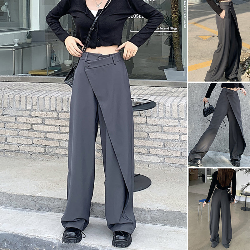 Irregular Panel Straight-leg Trousers