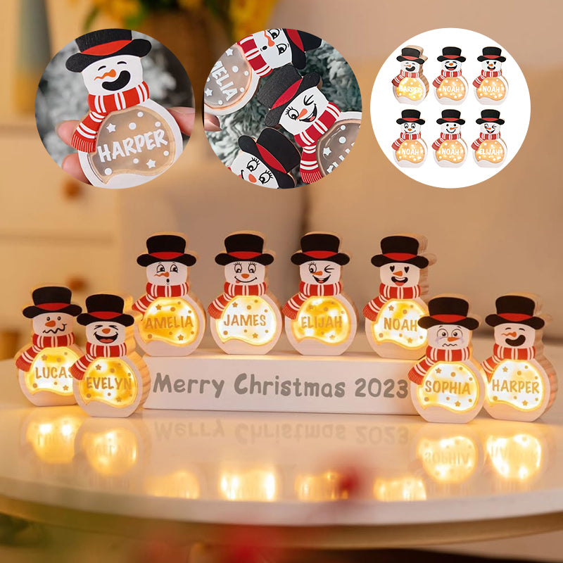 Personalized Snowman Wooden Decoration