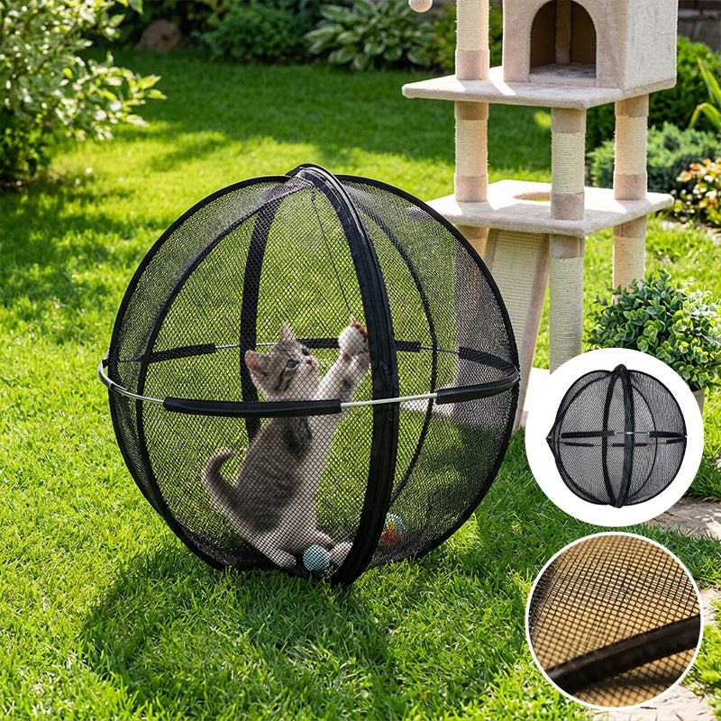 Rolling Outdoor Cat Ball Enclosure
