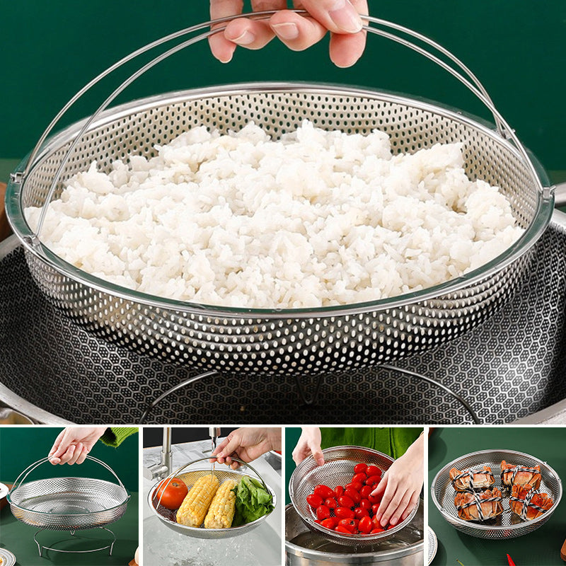 Multi-function Stainless Steel Steamer Drain Basket