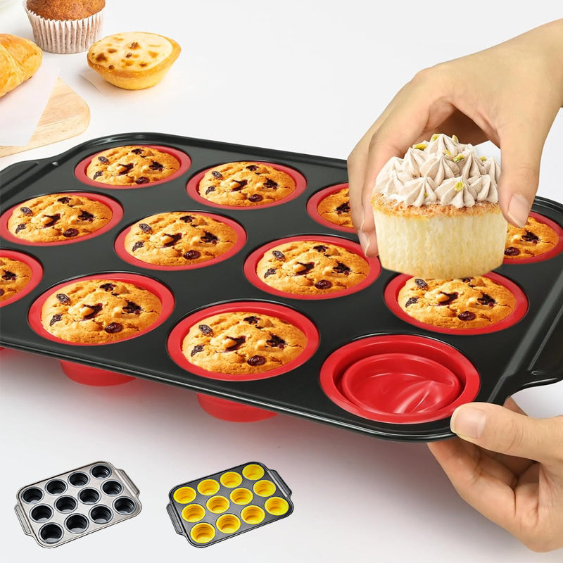 Press-type Silicone Muffin Pans