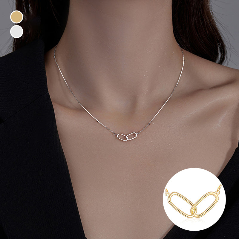 Minimalist Double Ring Necklace