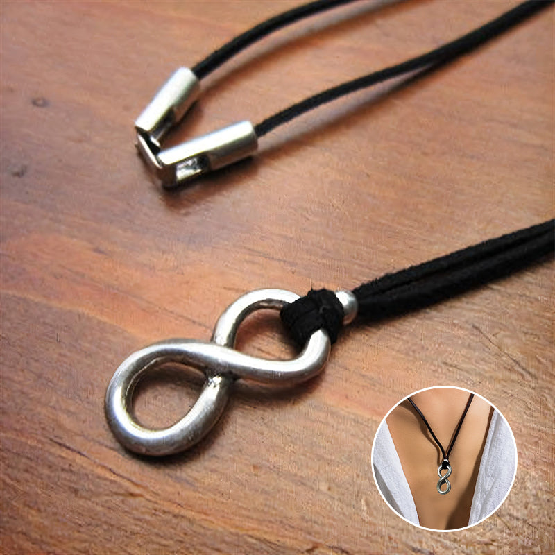 Runes Mobius Strip Infinity Necklace