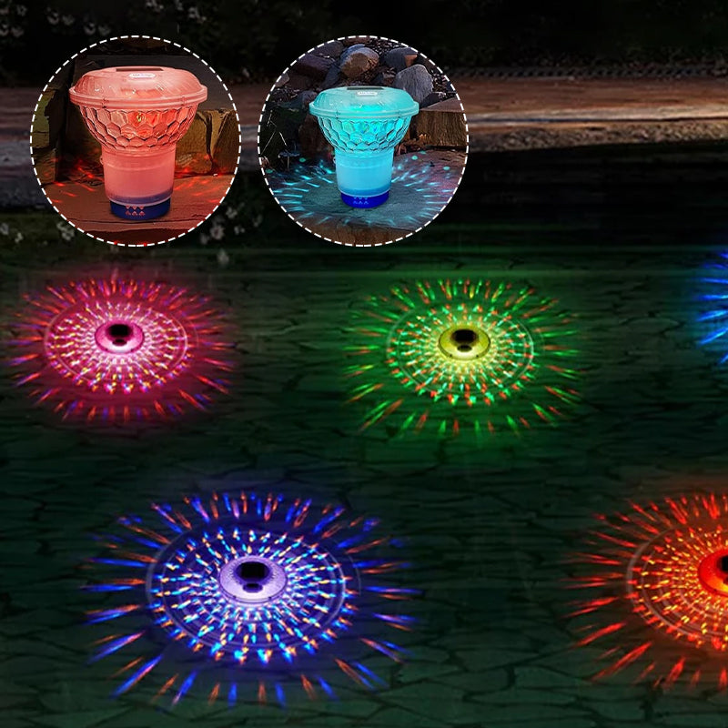 ✨Solar Pool Chlorine Floater with Colorful Lights✨