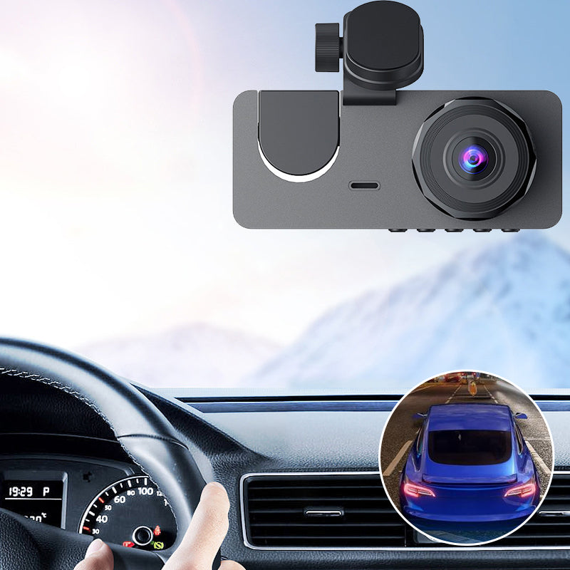 HD triple-lens driving recorder