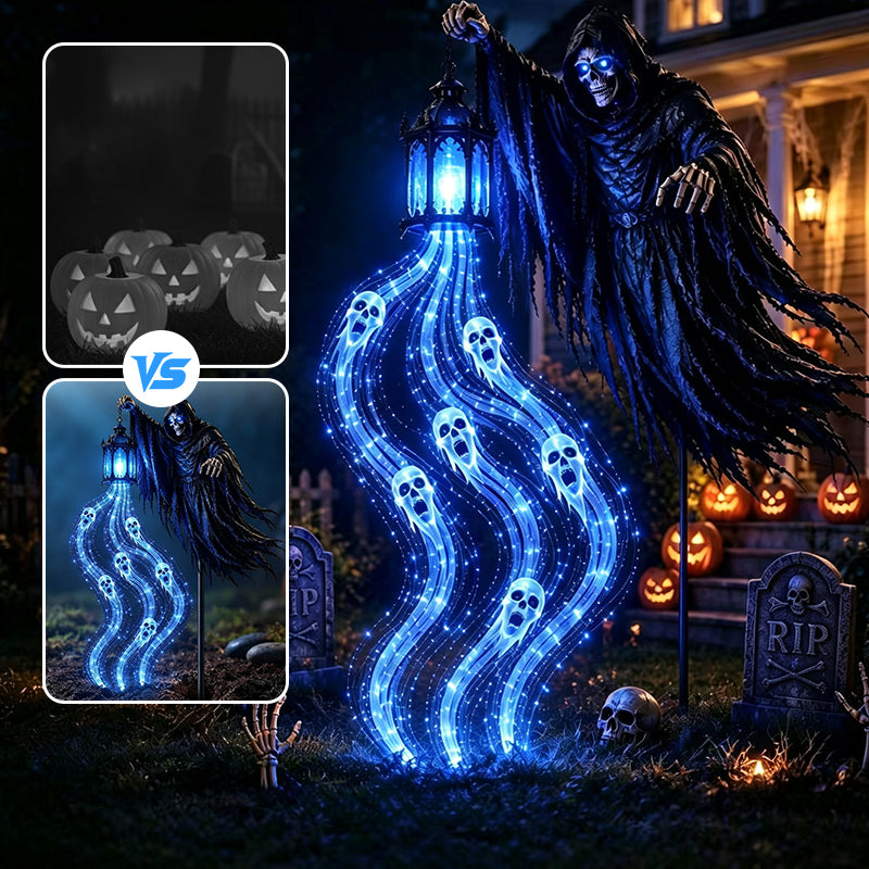 Halloween Reaper Lantern Yard Light