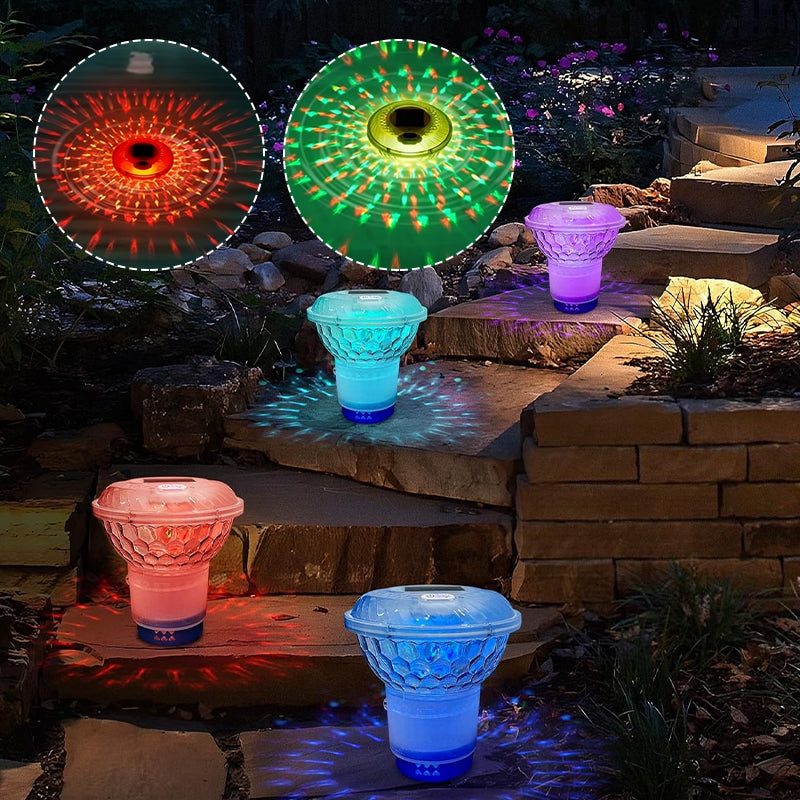 ✨Solar Pool Chlorine Floater with Colorful Lights✨
