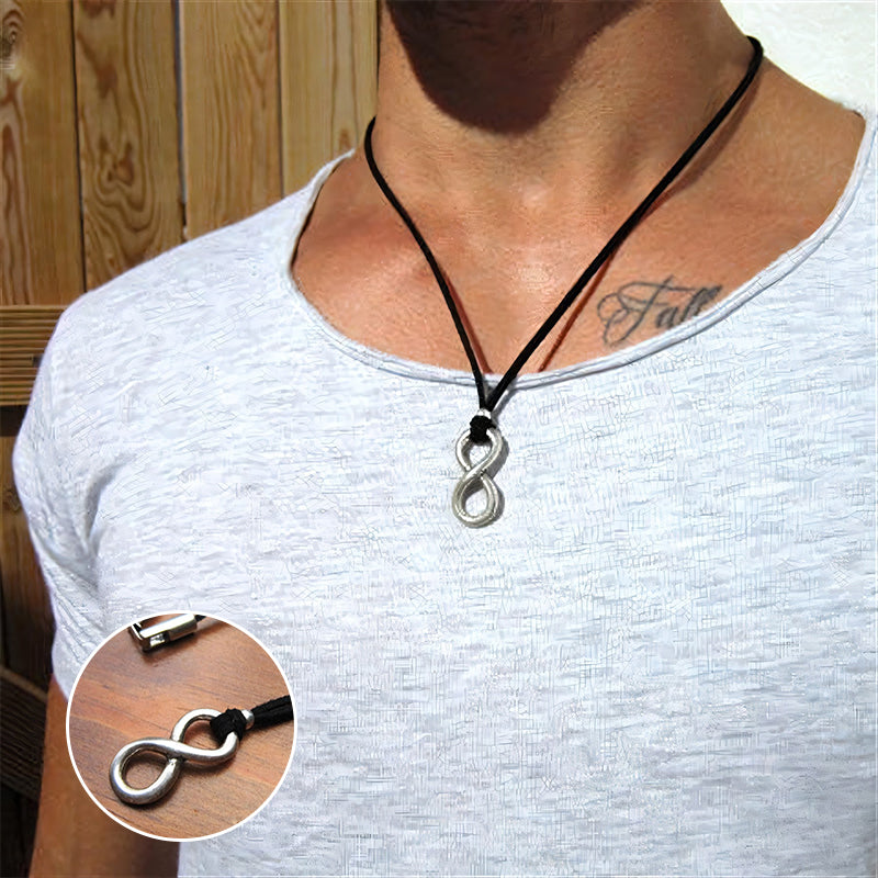 Runes Mobius Strip Infinity Necklace