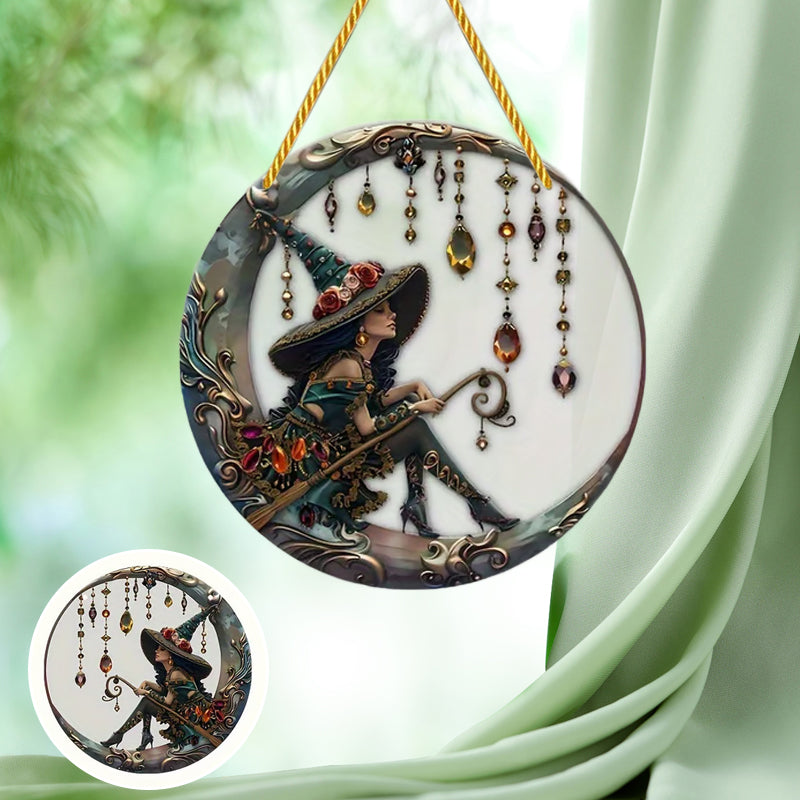 🧙‍♀️Beautiful Witch - Personalized Witch Window Hanging Suncatcher Ornament