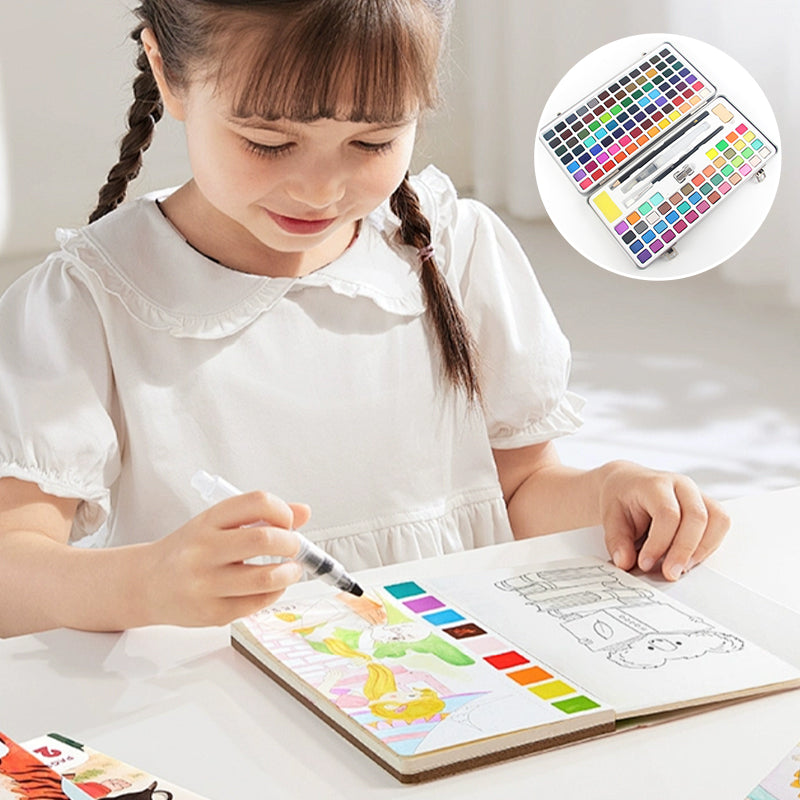 128 Color Solid Watercolor Set