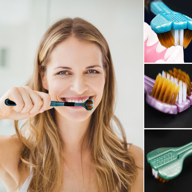 Three-sided Soft-covered Toothbrush