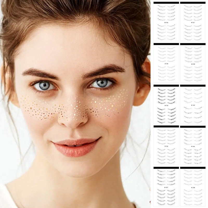 Lower Eyelash Tattoo Sticker Set