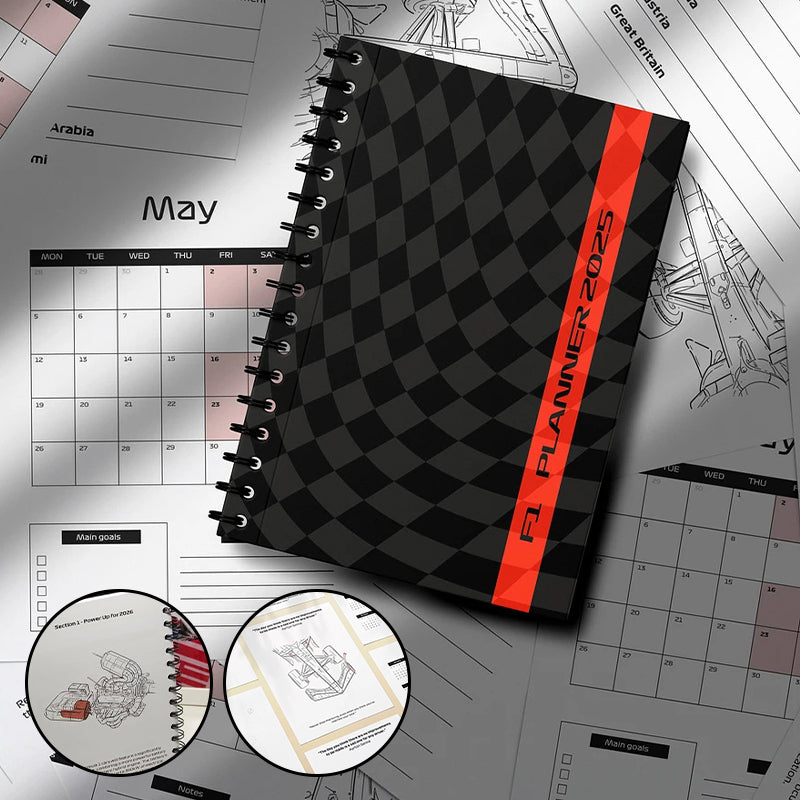 F1 2025 planner and calendar