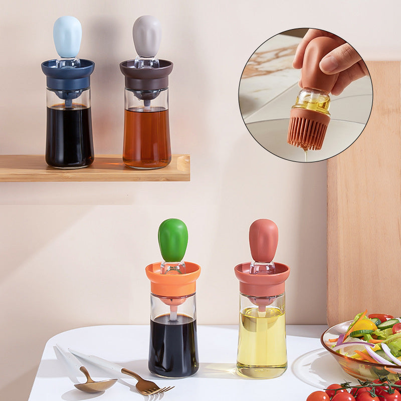 Oil Dispenser Bottle with Silicone Brush