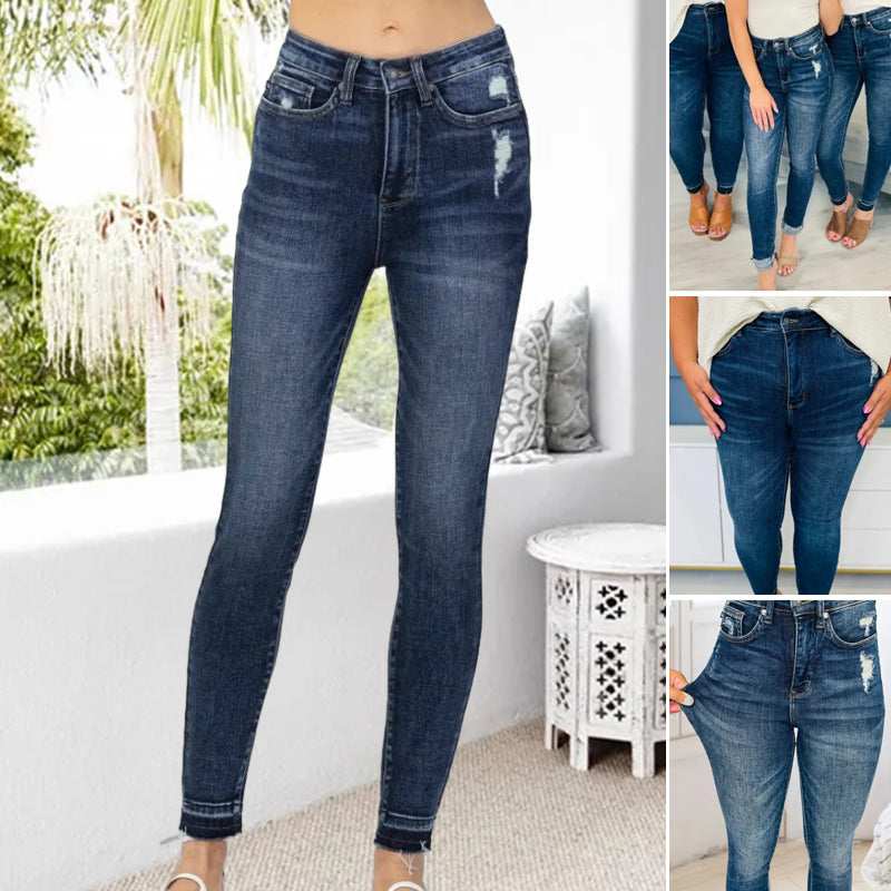 Blue Tummy Control Skinny Jeans