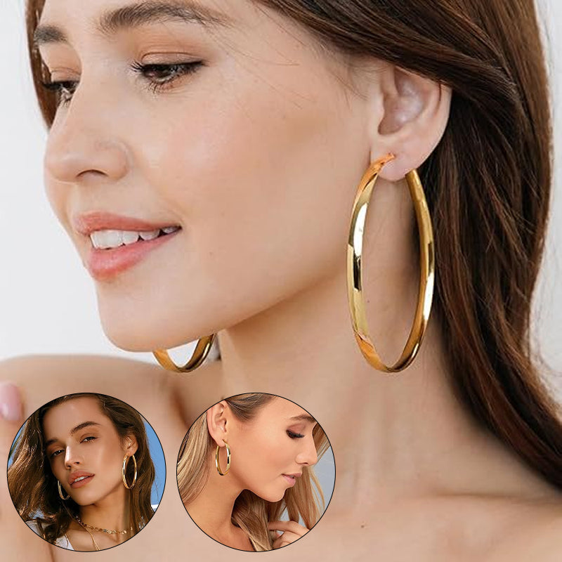 Wide Hoop Earrings