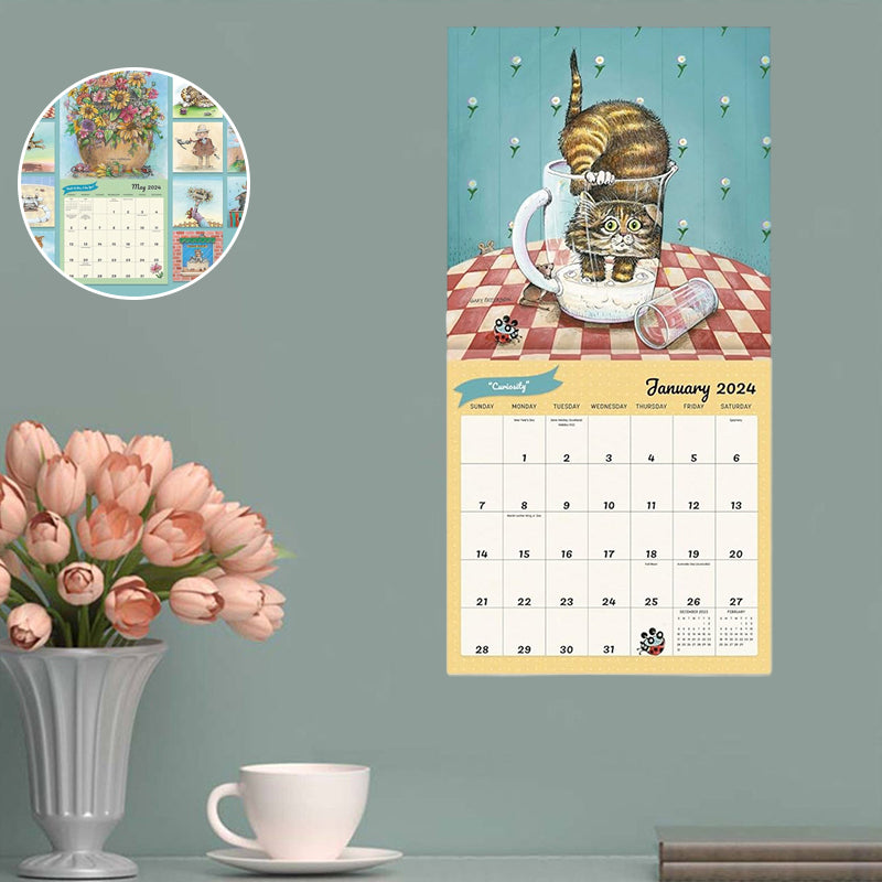 Cats Monthly Wall Calendar