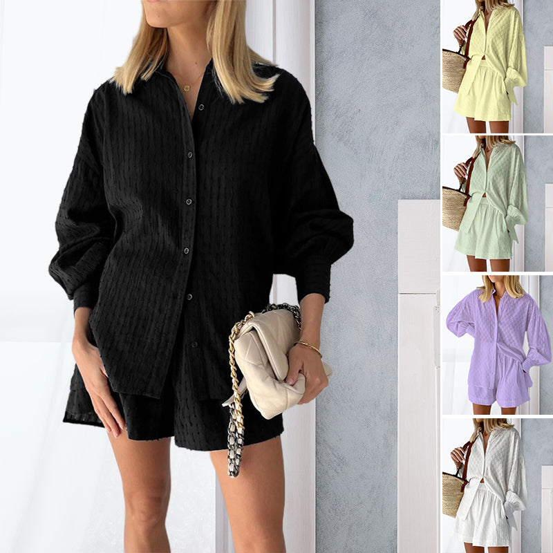 Jacquard Bubble Sleeve Suit