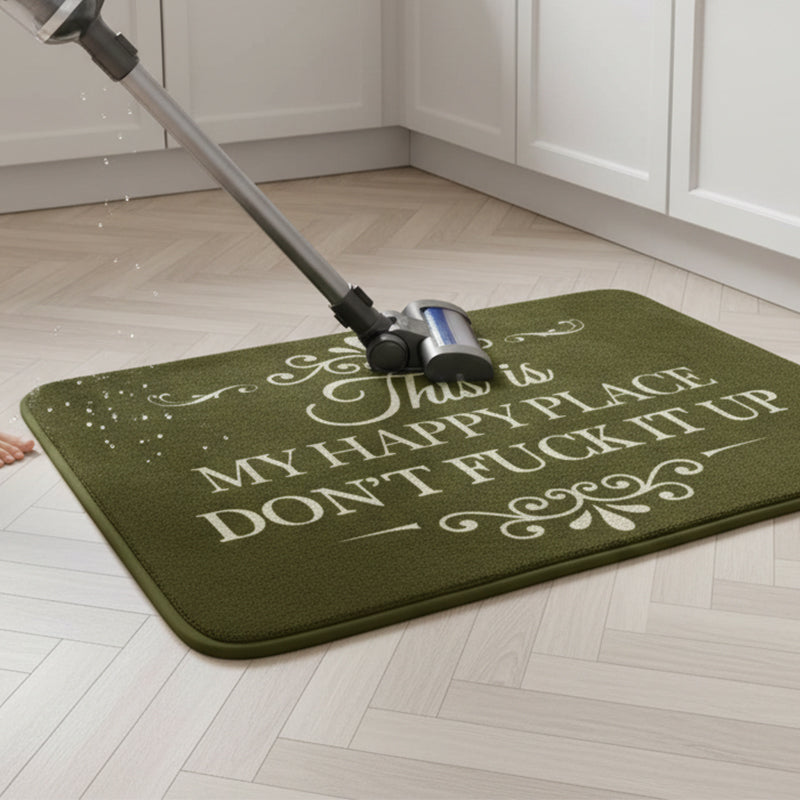 American-Style Retro Crystal Velvet Floor Mat