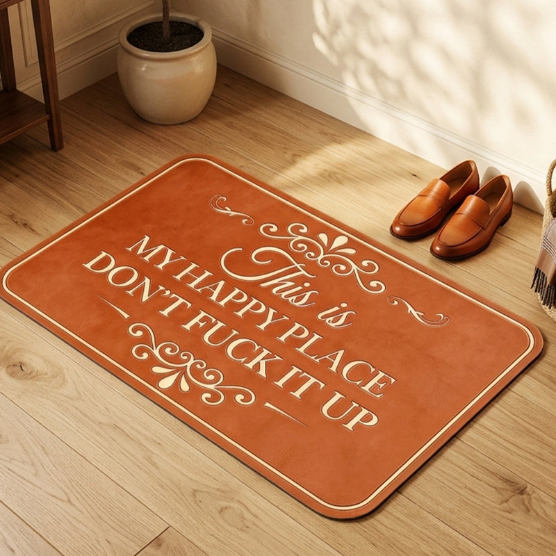 American-Style Retro Crystal Velvet Floor Mat