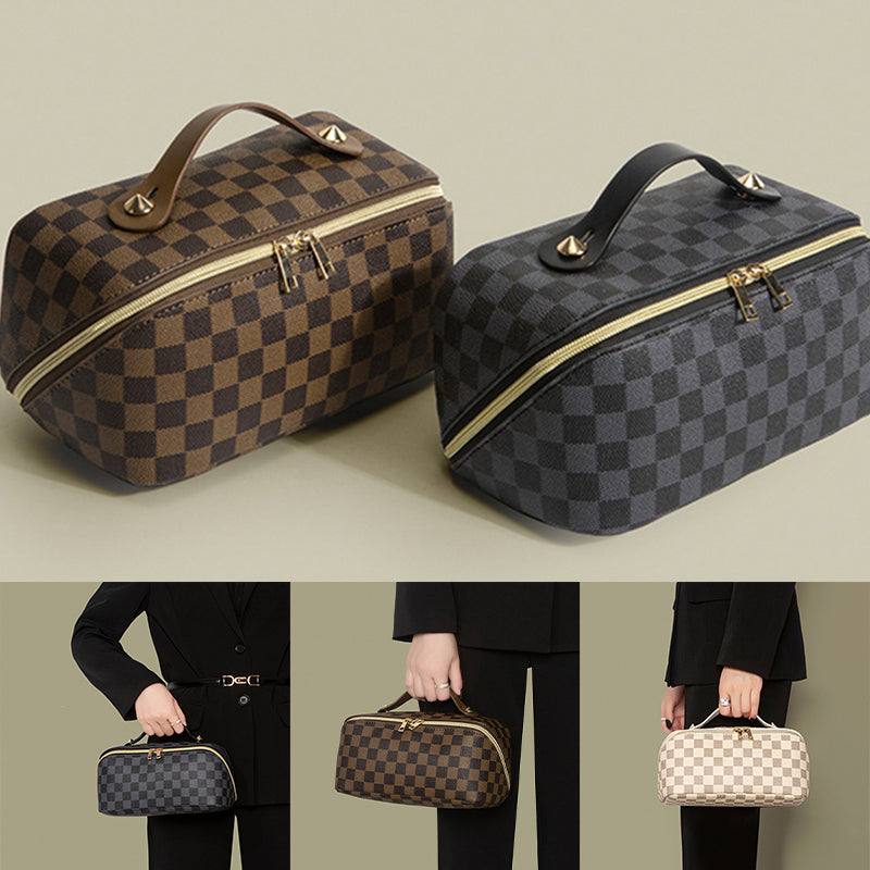Vintage Check Cosmetic Bag
